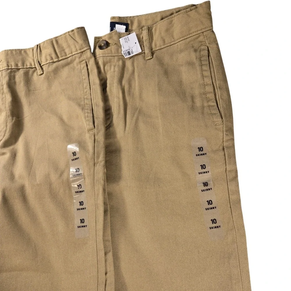 The Childrens Place Boys Skinny Chino Pants Tan Khaki Size 10 NWT School Uniform
